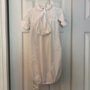 Gorgeous Saks Fifth Avenue White and Pink Baby layette set!